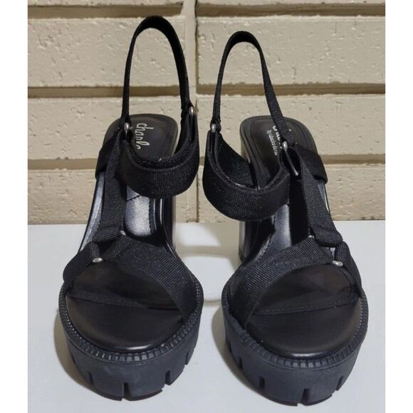 NWOTs Charles by Charles David Vast Chunky Platform Sandals - Black Webbing, 7M - Picture 2 of 16